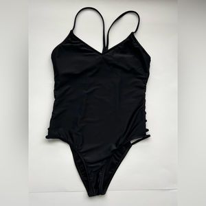 Women’s Black One Piece Swimsuit with cut outs. - Bodyglove